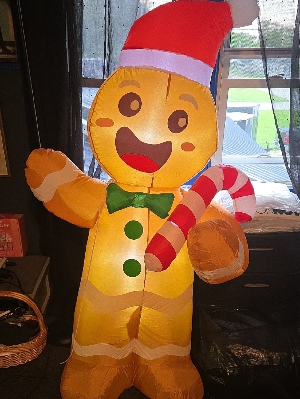 5 Foot Inflatable Gingerbread Man Holiday Decoration -